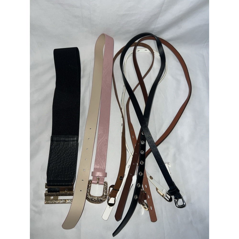 Lot Of 6 Women's Belts Primark S, M, All Sizes Check Last Picture
